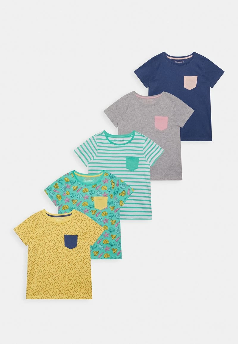 Friboo POCKET TEE 5 PACK - T-Shirt Print - Multi-coloured - 917_green - 602_yellow - 202, Kinder 3 Friboo POCKET TEE 5 PACK - T-Shirt Print - Multi-coloured - 917_green - 602_yellow - 202, Kinder