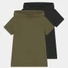 Friboo BOYS HOODED TEE 2 PACK - T-Shirt Print - Khaki/black, Kinder 2 Friboo BOYS HOODED TEE 2 PACK - T-Shirt Print - Khaki/black, Kinder -Günstiges FRIBOO Geschäft 19a4925896ba45ab9887020b4262183d