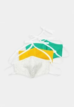 Friboo 3 PACK - Stoffmaske - White/green/yellow, Unisex