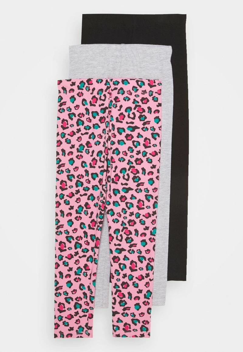 Friboo BASIC GIRLS 3 PACK - Leggings - Hosen - Pink/light Grey, Kinder 3 Friboo BASIC GIRLS 3 PACK - Leggings - Hosen - Pink/light Grey, Kinder