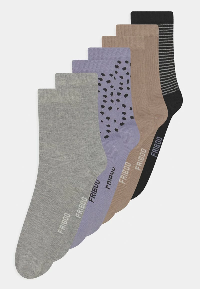 Friboo 7 PACK - Socken - Purple/tan/grey, Kinder 3 Friboo 7 PACK - Socken - Purple/tan/grey, Kinder